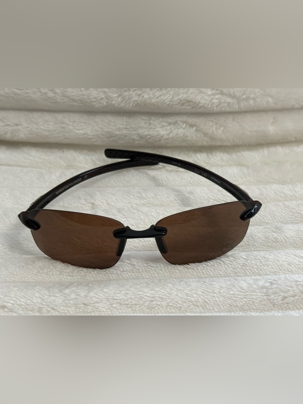 Men's Rimless Polarized Sunglasses - Brown Lenses